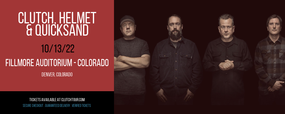Clutch, Helmet & Quicksand at Clutch Tour tickets Clutch, Helmet & Quicksand at Clutch Tour